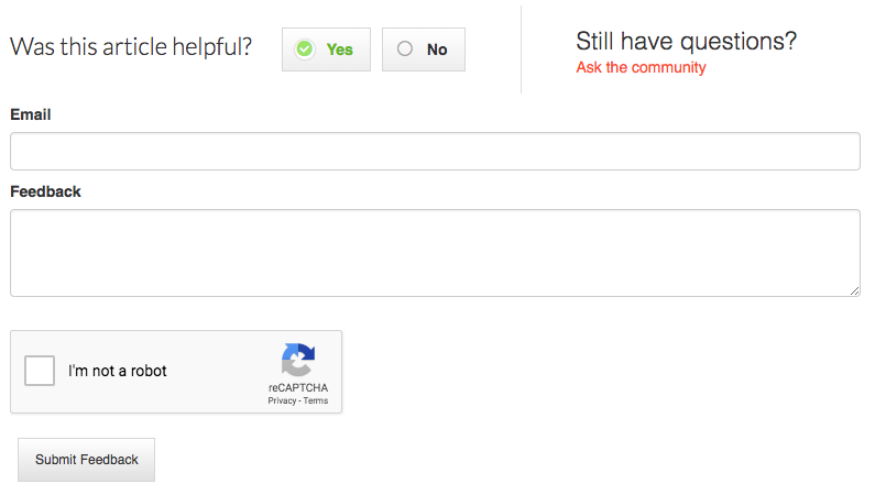 Resource Center Feedback